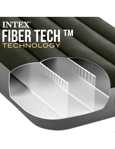 Colchão insuflável individual INTEX com bomba de pé | Distria