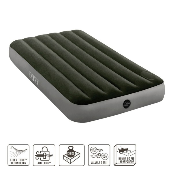 Colchão Camping INTEX Twin com bomba de pé | Distria