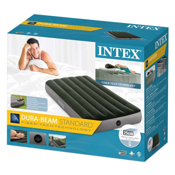 Colchão Camping INTEX Twin com bomba de pé | Distria