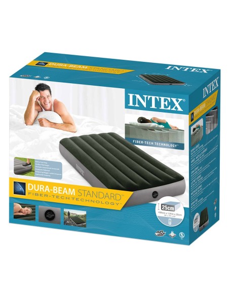 Colchão Camping INTEX Twin com bomba de pé | Distria