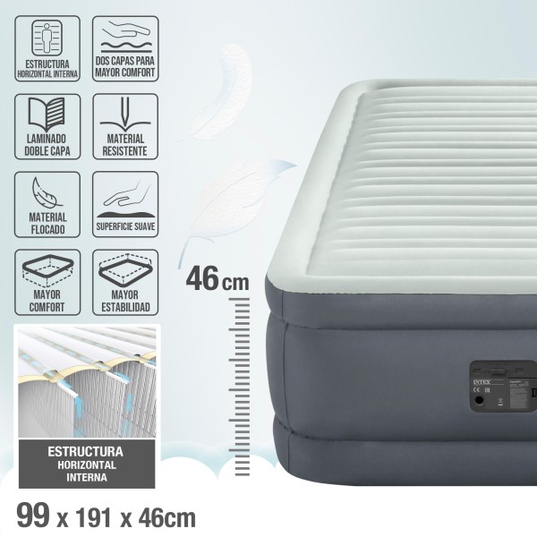 Cama de ar individual PremAire | INTEX