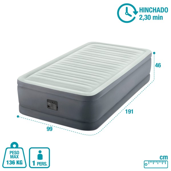 Cama de ar individual PremAire | INTEX