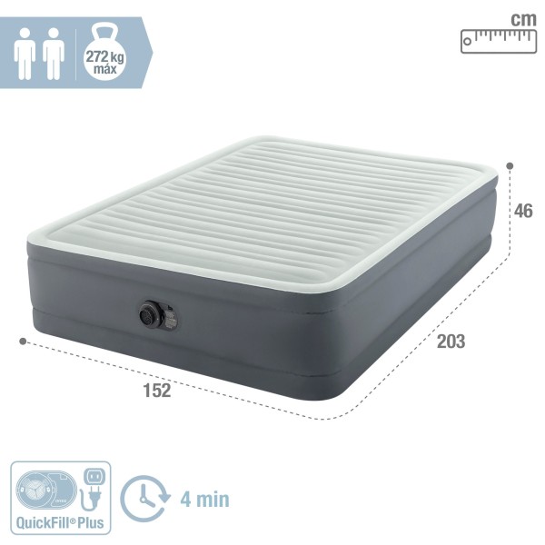 Cama insuflável dupla Intex PremAire | INTEX