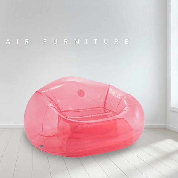 Poltrona inflável individual rosa transparente INTEX | Distria