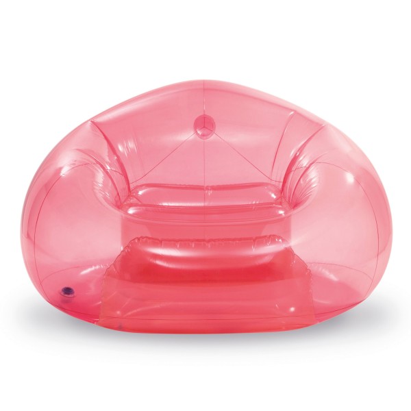 Poltrona inflável individual rosa transparente INTEX | Distria