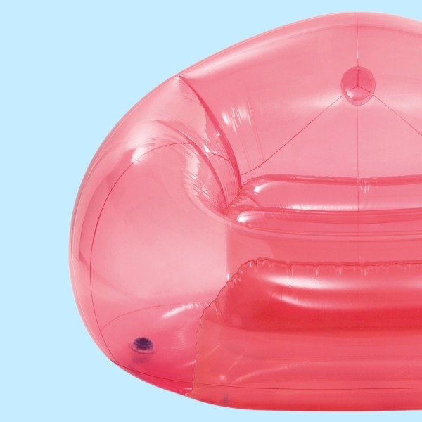 Poltrona inflável individual rosa transparente INTEX | Distria