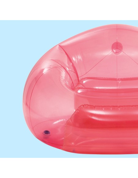 Poltrona inflável individual rosa transparente INTEX | Distria