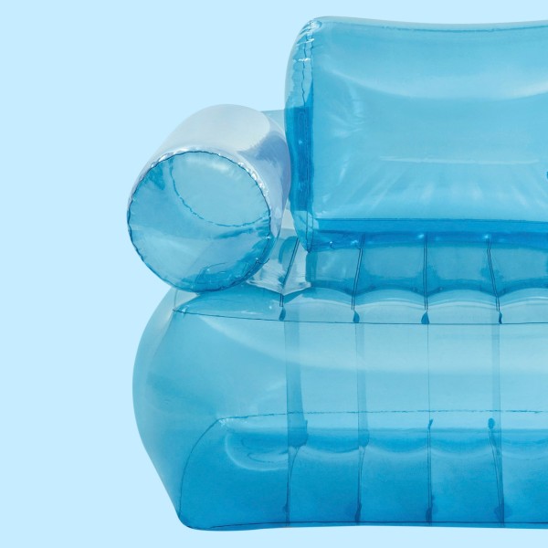 Poltrona inflável azul com braços INTEX | Distria