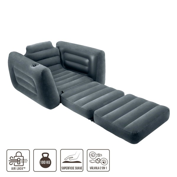 Poltrona cama insuflável INTEX individual - Distria.com