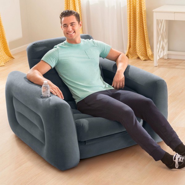 Poltrona cama insuflável INTEX individual - Distria.com