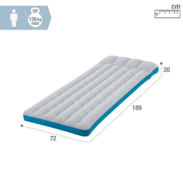 Colchão campismo individual INTEX 72x189x15cm | Distria