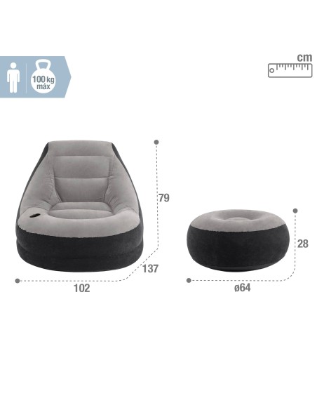 Sofá com puff insuflável | Web Oficial Intex