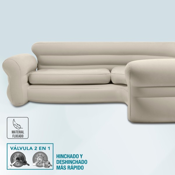 Sofá insuflável de canto INTEX | Mobília insuflável
