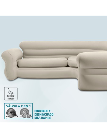 Sofá insuflável de canto INTEX | Mobília insuflável