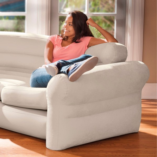 Sofá insuflável de canto INTEX | Mobília insuflável