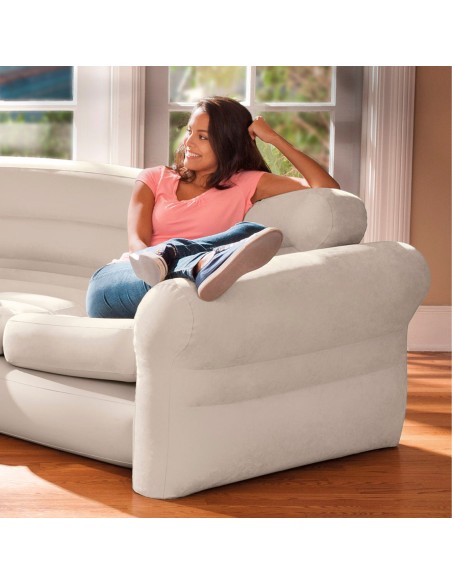 Sofá insuflável de canto INTEX | Mobília insuflável