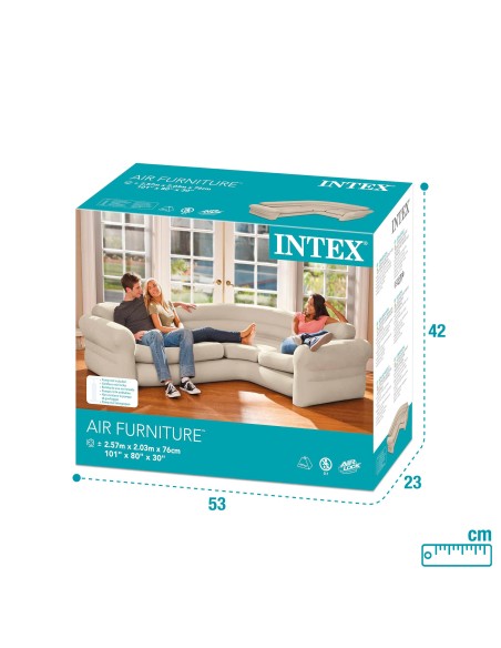 Sofá insuflável de canto INTEX | Mobília insuflável