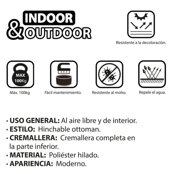 Puff hinchable Aktive-Decoración Jardín| Distria