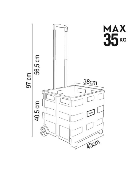 Carro de Transporte Trolley Armazenagem 35 Kg Aktive – Distria.com