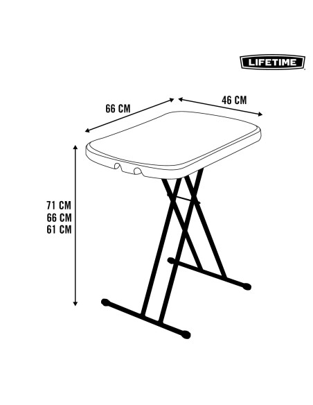 Mesa auxiliar individual LIFETIME | Distria.com