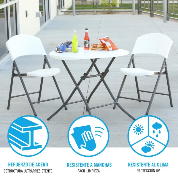 Mesa dobrável redonda Lifetime | Distria.com