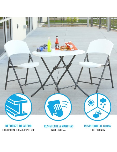 Mesa dobrável redonda Lifetime | Distria.com