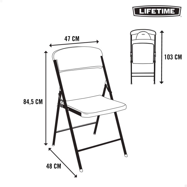 Cadeira dobrável com encosto LIFETIME | Distria