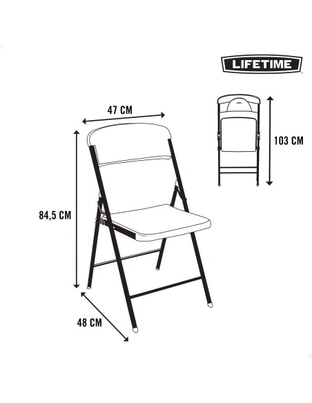 Cadeira dobrável com encosto LIFETIME | Distria