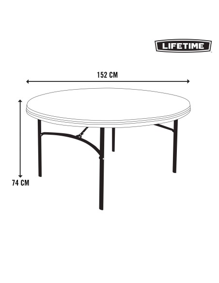 Pernas dobráveis para mesa redonda Lifetime | Distria