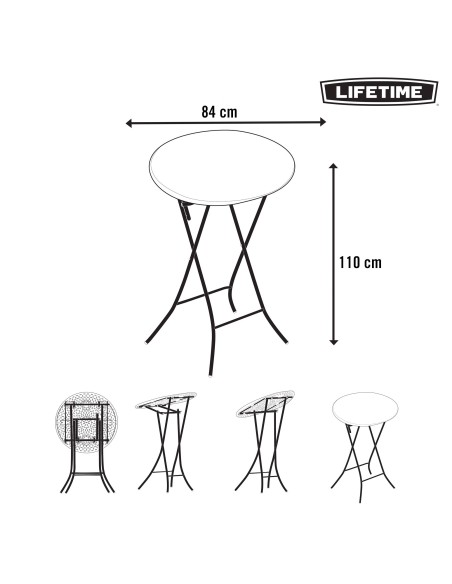 Mesa alta auxiliar legível Lifetime | Distria