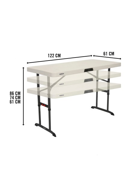 Mesa ajustável em altura até 86 cm Lifetime | Distria