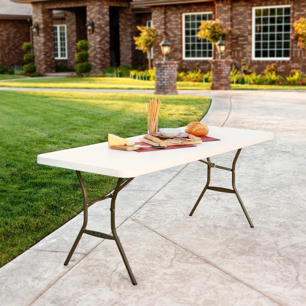 Mesa retangular patas plegables Lifetime | Distria