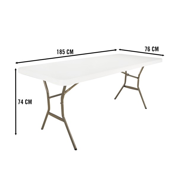 Mesa retangular patas plegables Lifetime | Distria