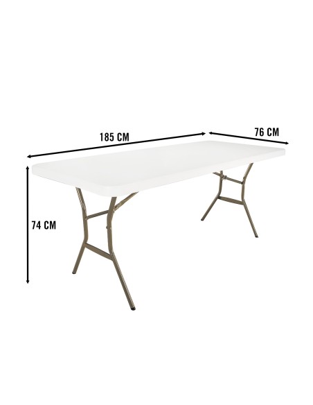 Mesa retangular patas plegables Lifetime | Distria