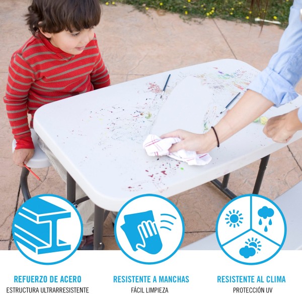 Mesa picnic infantil com bancos Lifetime | Distria.com