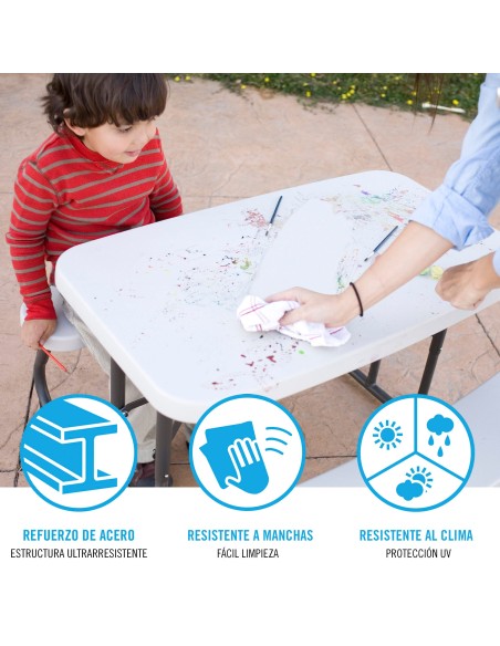 Mesa picnic infantil com bancos Lifetime | Distria.com
