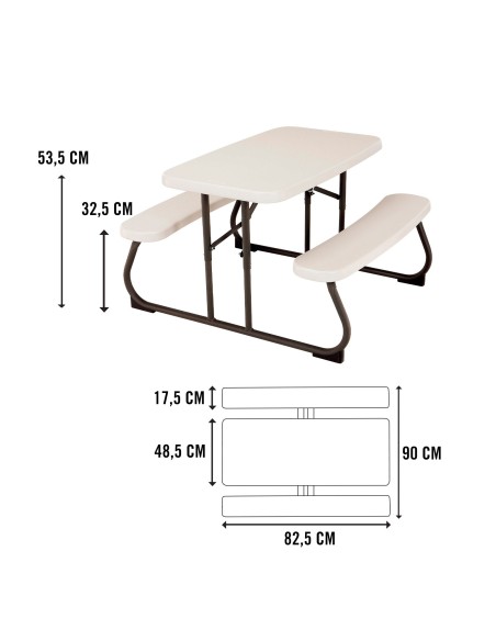Mesa picnic infantil com bancos Lifetime | Distria.com