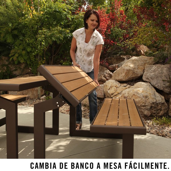 Banco de jardim com mesa LIFETIME | Distria