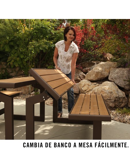 Banco de jardim com mesa LIFETIME | Distria