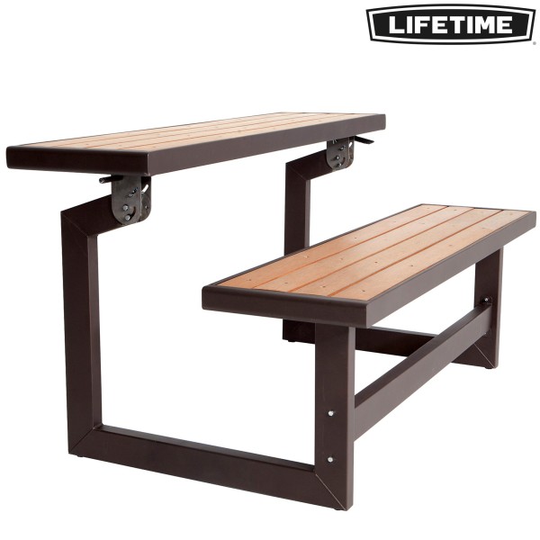 Banco de jardim com mesa LIFETIME | Distria
