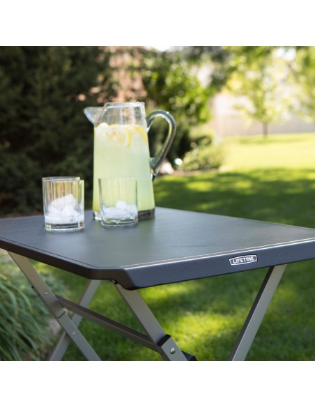 Mesa auxiliar preto flexível Lifetime | Distria
