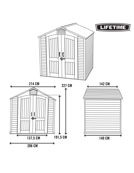 Abrigo de jardim com solo LIFETIME | Distria.com