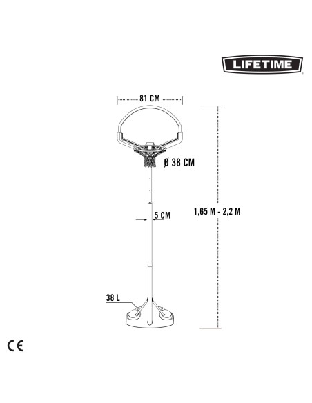 Tabela de basquetebol para crianças LIFETIME | Distria
