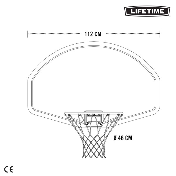 Cesta de basquete parede LIFETIME | Distria