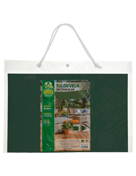 Tom de vela retangular verde | Distria