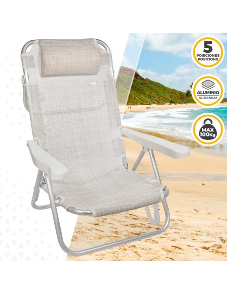 Cadeira dobrável com encosto reclinável | Distria