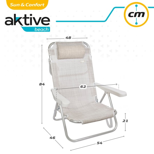 Cadeira dobrável com encosto reclinável | Distria