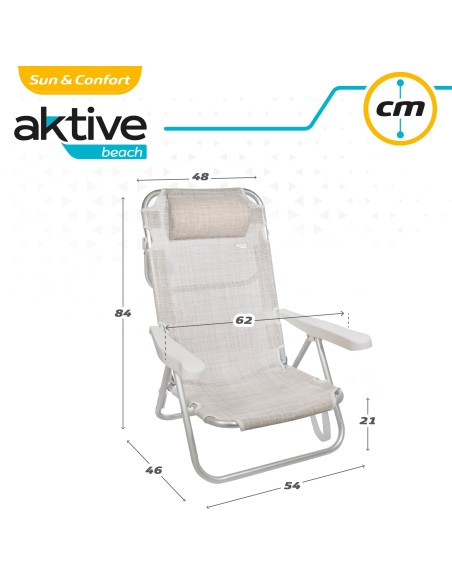 Cadeira dobrável com encosto reclinável | Distria