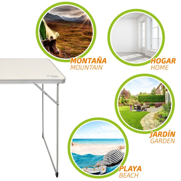 Mesa dobrável multiusos para camping| Distria.com