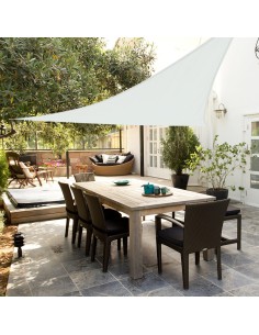 Toldo de vela triangular branco | Distria 2